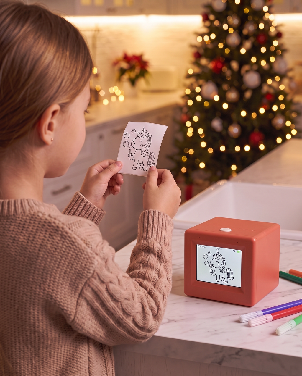 ImprimMagique™ – Mini Imprimante Créative de Stickers à Colorier