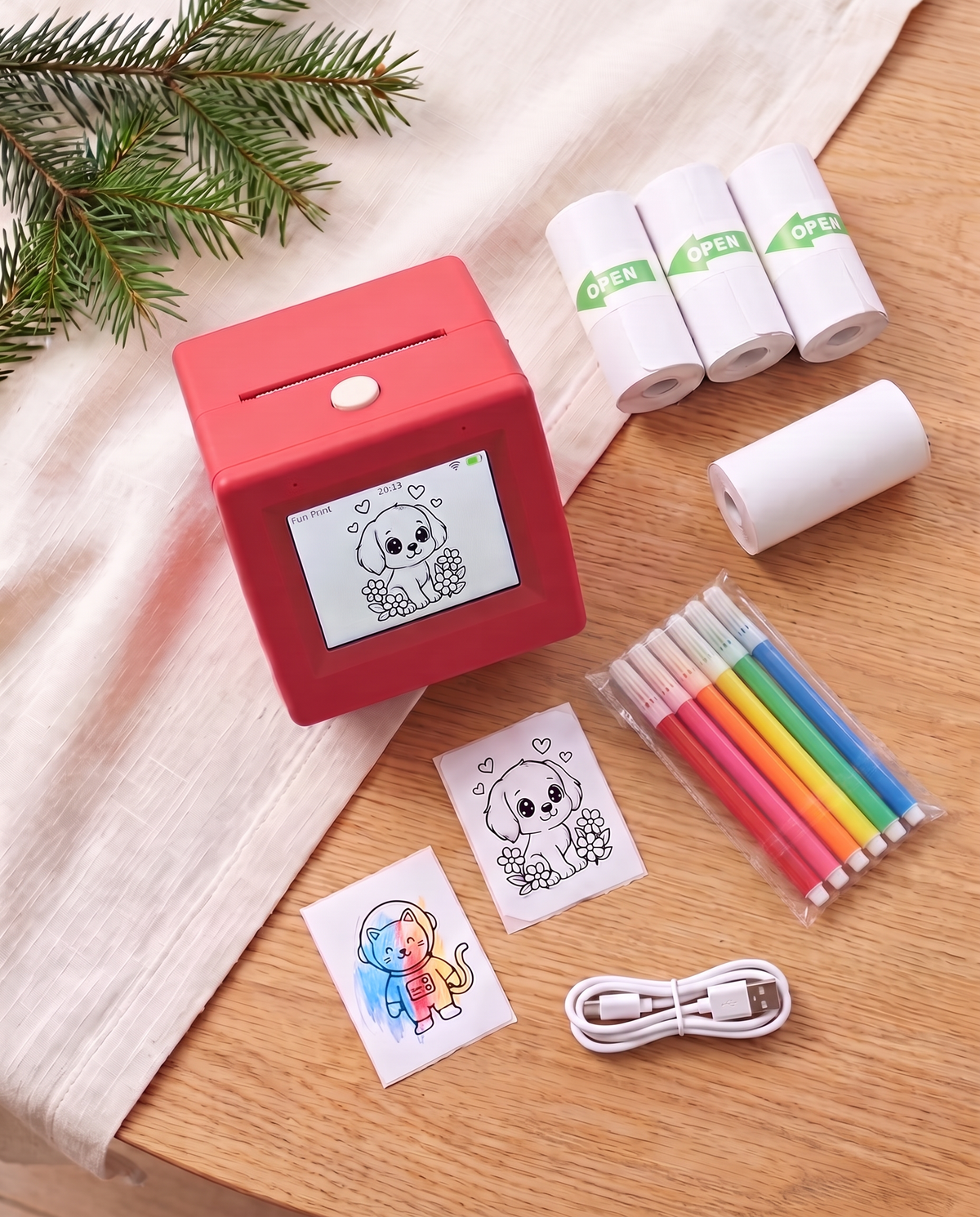 ImprimMagique™ – Mini Imprimante Créative de Stickers à Colorier