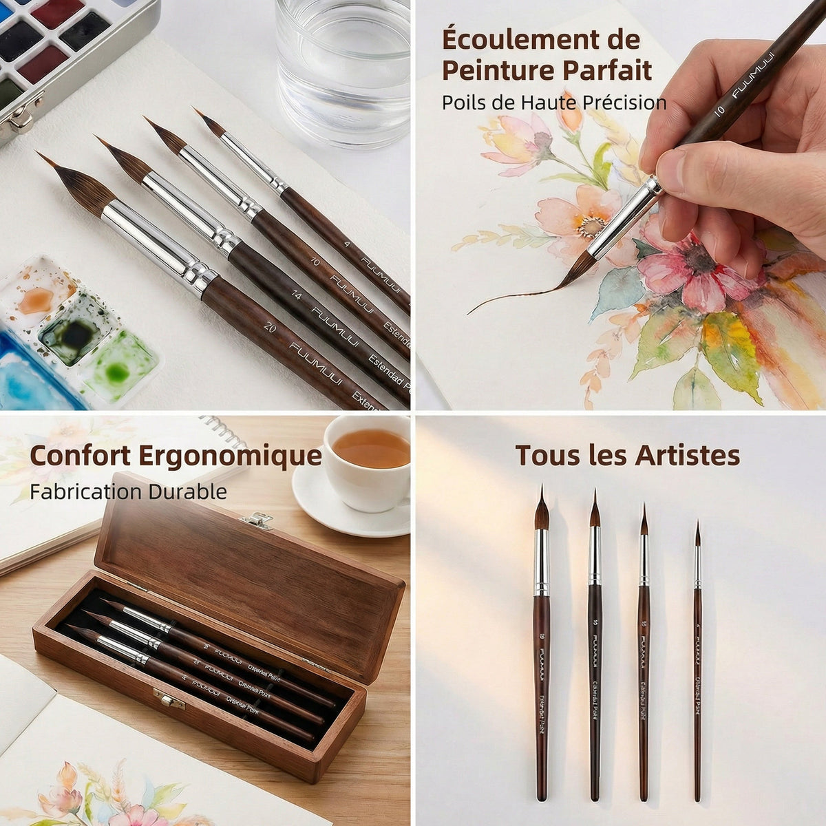 Dernier Jour -50% | CréaLine™ Pinceaux Artistiques Premium