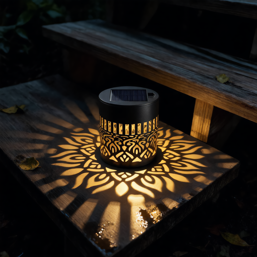 MandalaLueur™ – Lampe Solaire Décorative Effet Mandala
