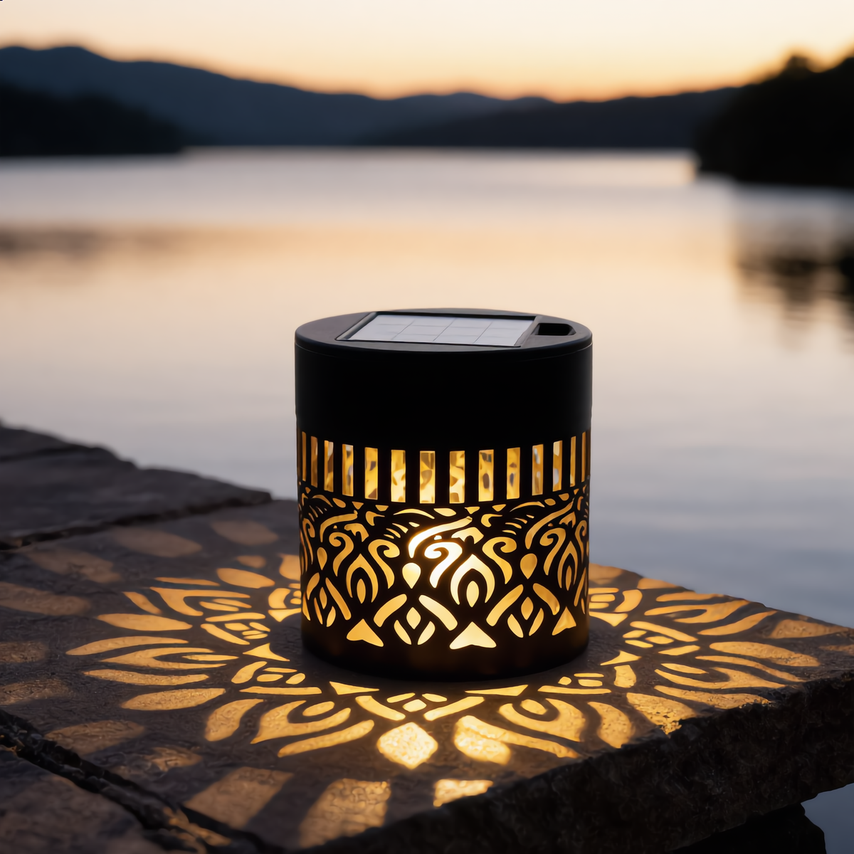 MandalaLueur™ – Lampe Solaire Décorative Effet Mandala