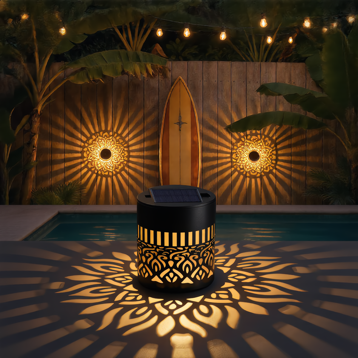MandalaLueur™ – Lampe Solaire Décorative Effet Mandala