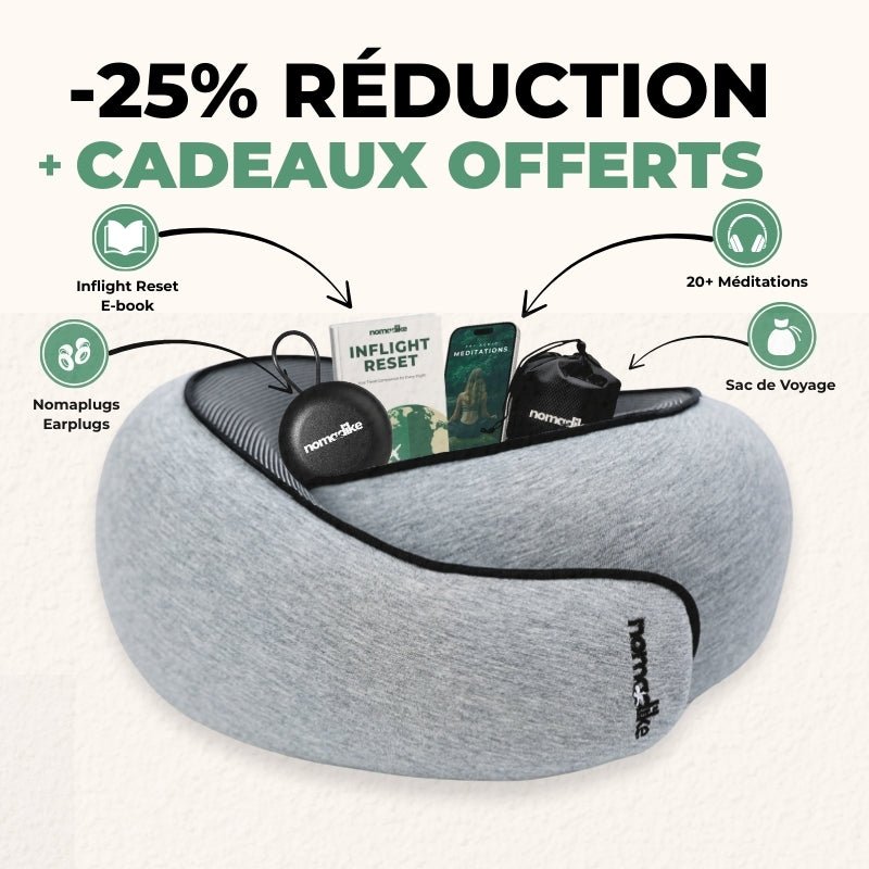 NuqueDouce™ – Coussin Ergonomique de Voyage à Mémoire de Forme