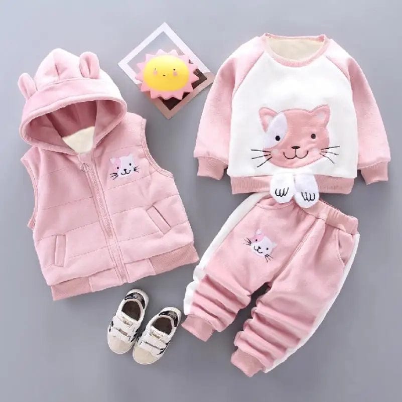 OursonCâlin™ – Ensemble Douillet Trois Pièces pour Enfant
