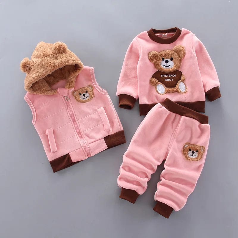 OursonCâlin™ – Ensemble Douillet Trois Pièces pour Enfant