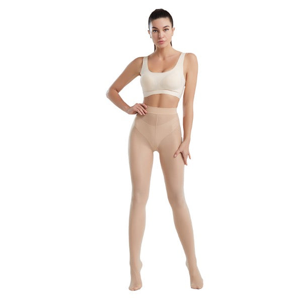 Élancéa™ – Collant Voile Sculptant à Taille Haute