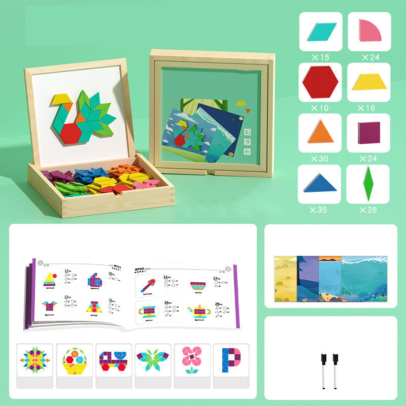 Dernier Jour -50% | BuildiFun™ Jeu de puzzle magnétique en bois
