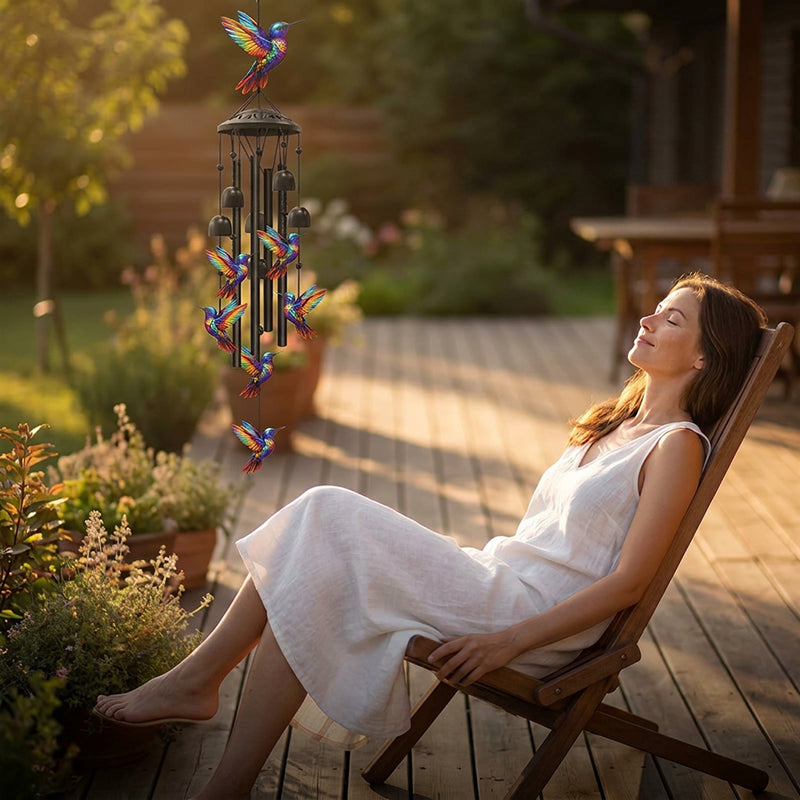 HarmonieVent™ – Carillon Éolien Commémoratif en Métal pour Jardin