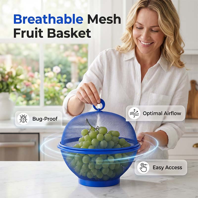 FraîcheCloche™ – Corbeille à Fruits avec Couvercle Protecteur