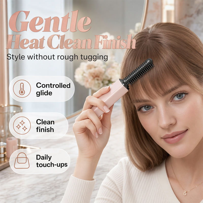 FrangeÉlégance™ – Mini Peigne Coiffant Sans Fil pour Cheveux