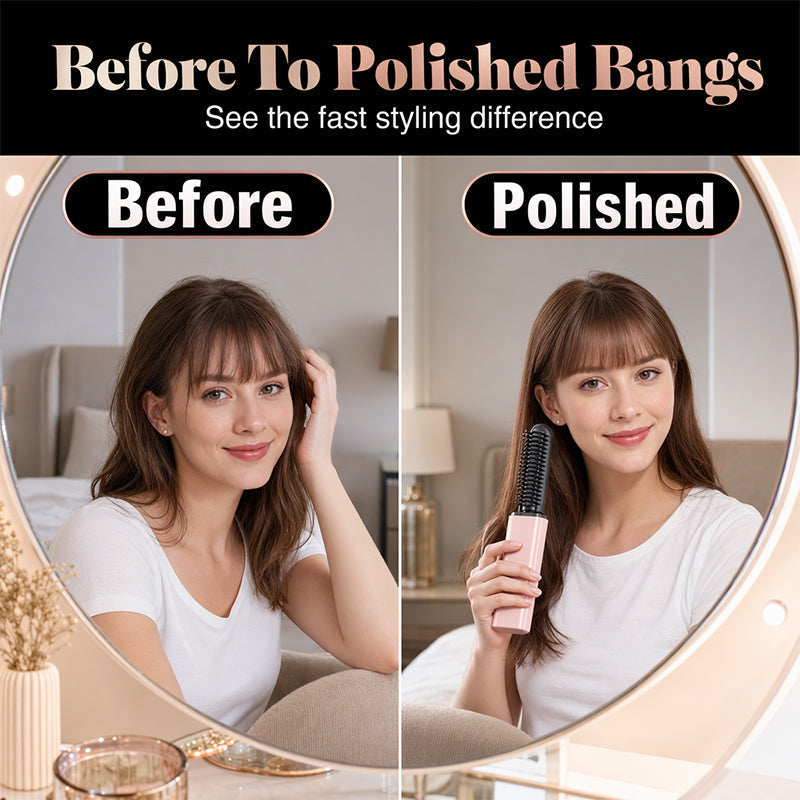 FrangeÉlégance™ – Mini Peigne Coiffant Sans Fil pour Cheveux