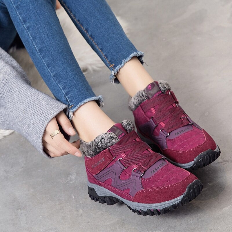 Bottines antidérapantes chaudes et confortables pour femmes