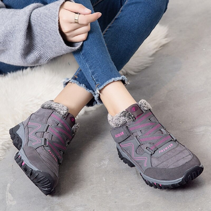 Bottines antidérapantes chaudes et confortables pour femmes