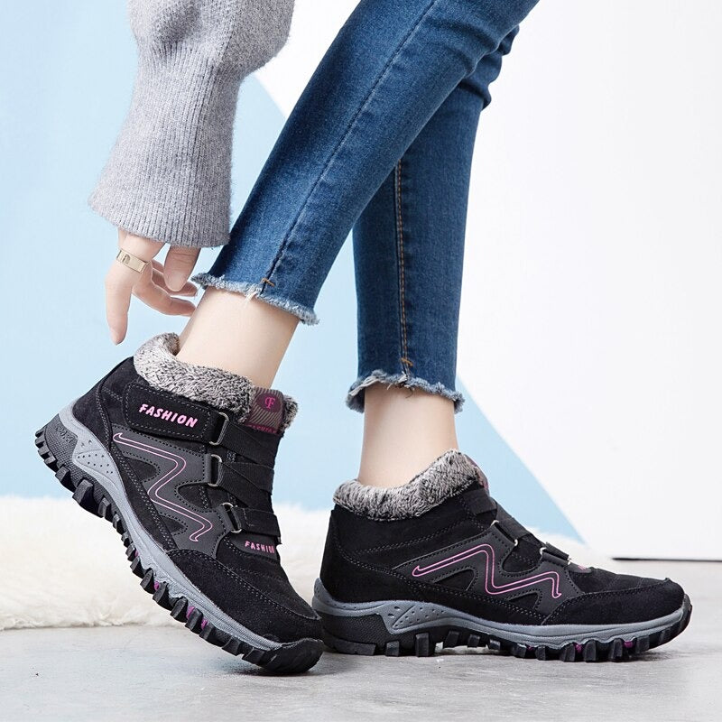 Bottines antidérapantes chaudes et confortables pour femmes